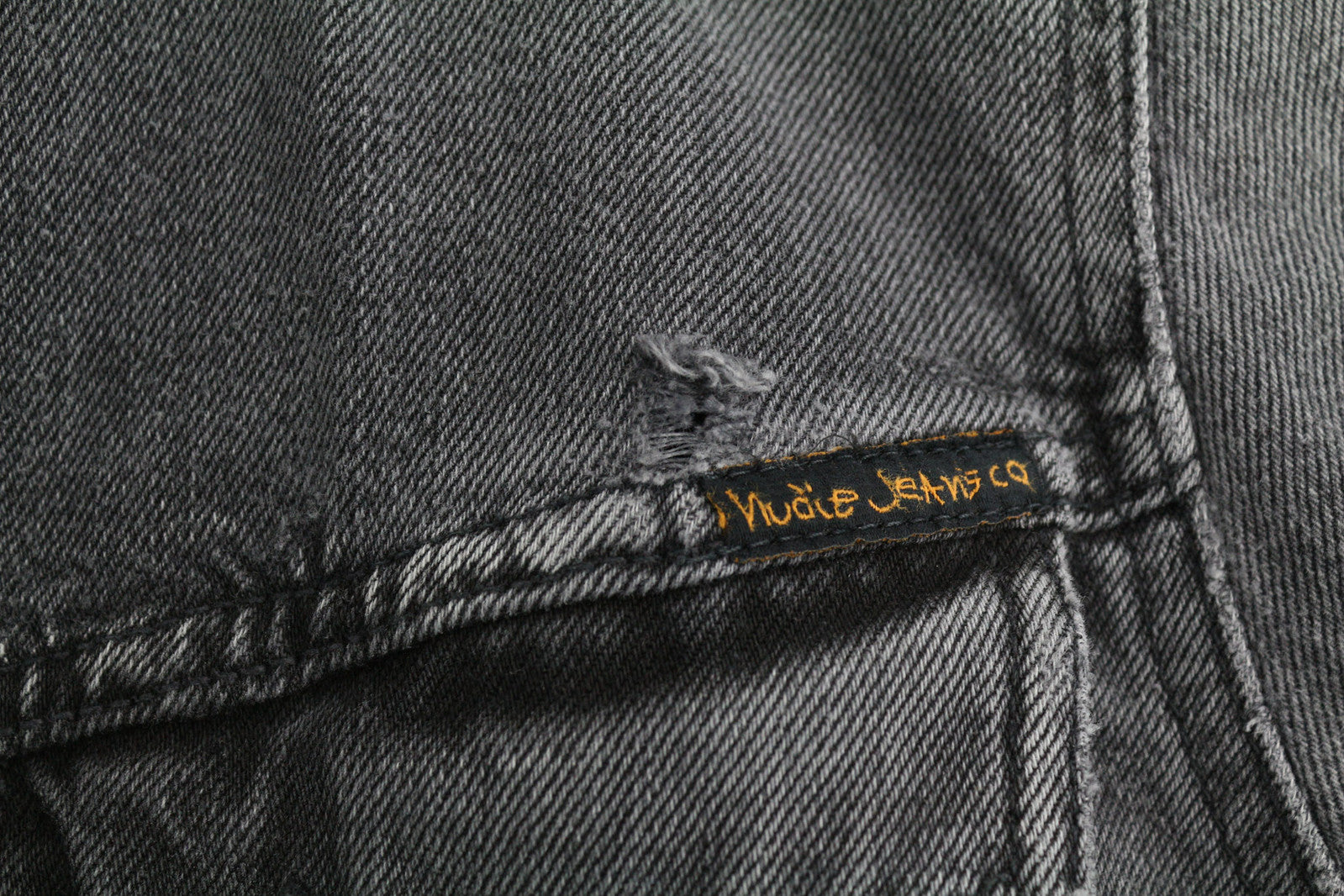 NUDIE Billy vyriška striukė M Desolation sagų kaklo be pamušalo su užtiestomis kišenėmis džinsinio audinio 