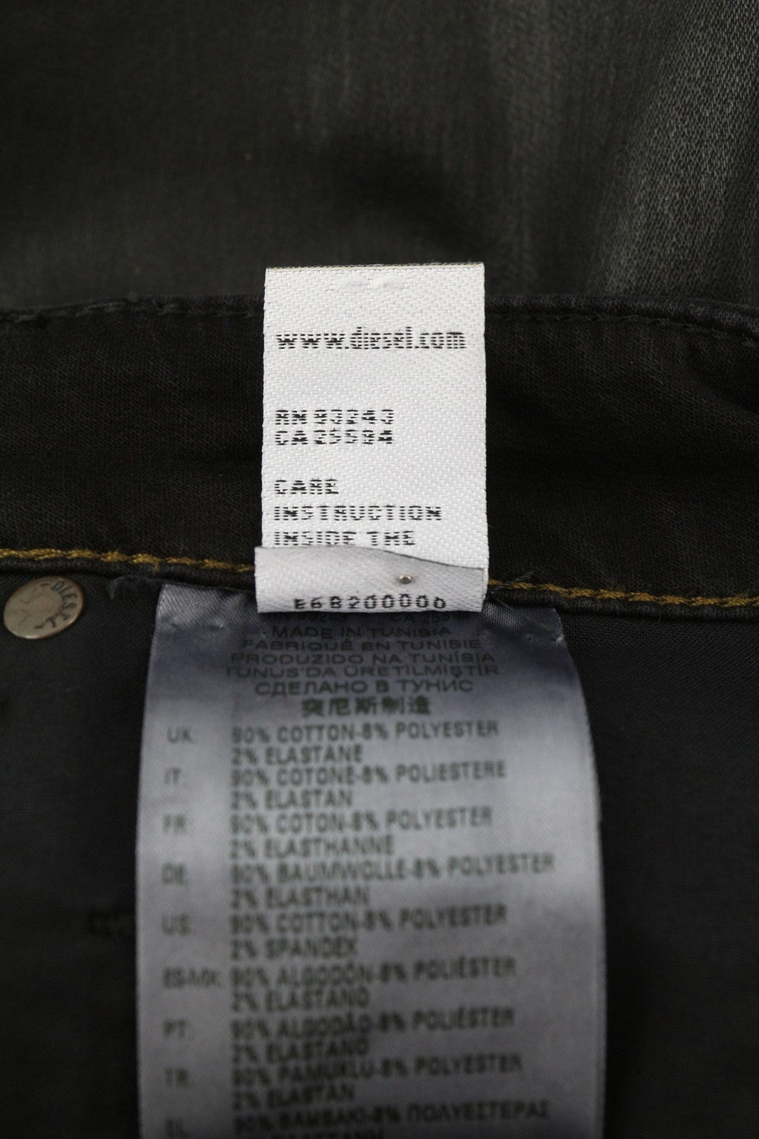 DIESEL Krooley Jogg 0849R vyriški džinsai W36/L32 siaurėjantys, rekomenduojama kaina – 250 €, dengti juodi 