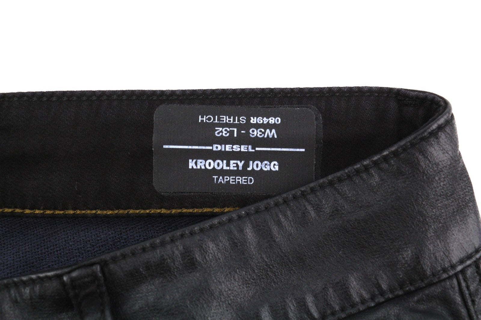 DIESEL Krooley Jogg 0849R vyriški džinsai W36/L32 siaurėjantys, rekomenduojama kaina – 250 €, dengti juodi 