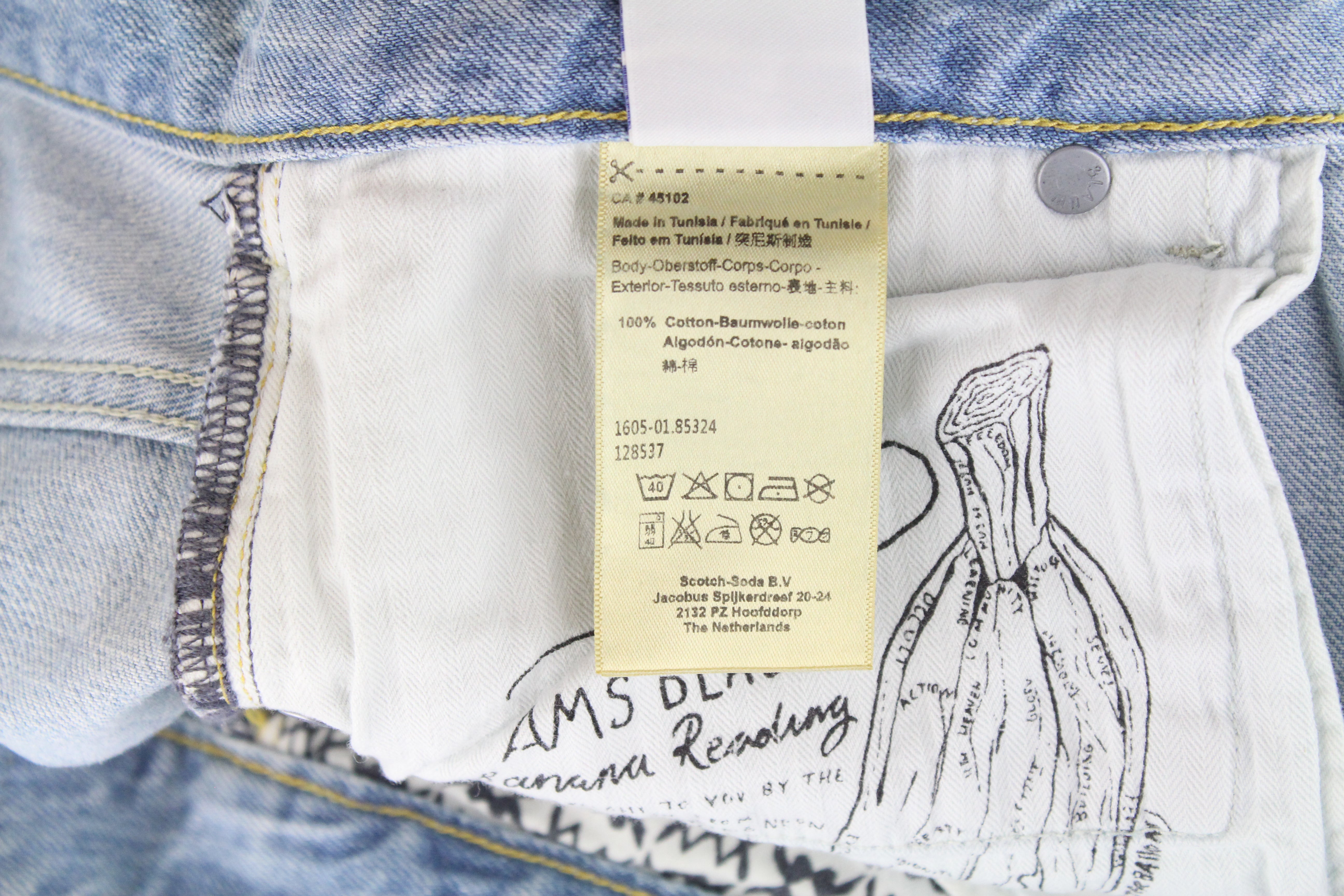 SCOTCH & SODA Phaidon Men's Jeans W28/L32 Slim Fit Blue Wash Cotton 5-Pocket