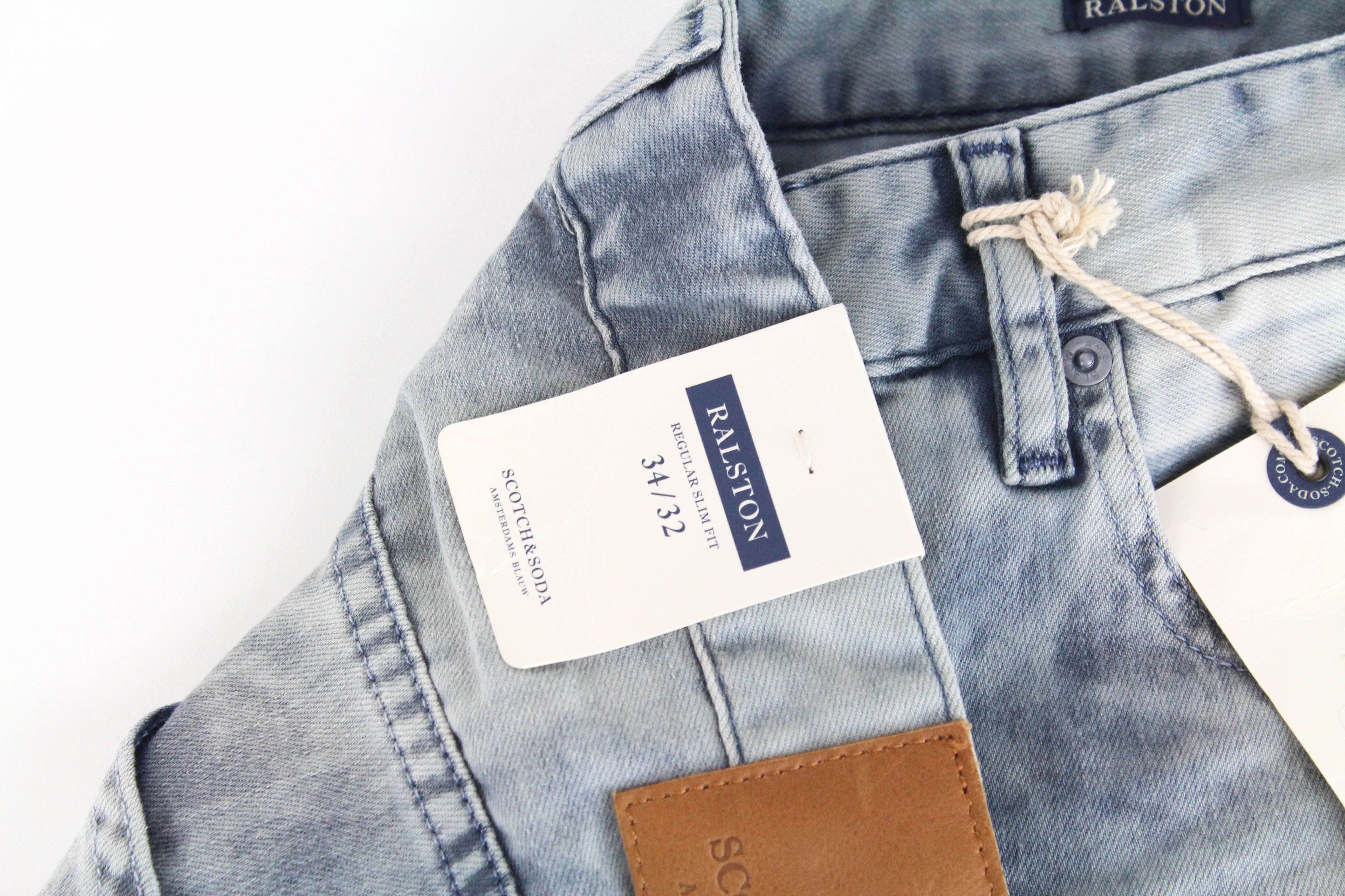 SCOTCH & SODA Ralston Men's Jeans W34/L32 Slim Fit Blue Cotton Stretch Denim