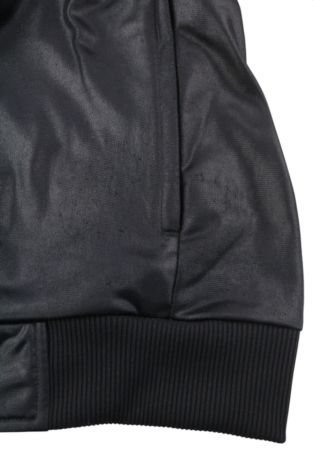 ADIDAS Chile62 vyriškas džemperis XL dydžio, juodas, su užtrauktuku, blizgantis, aukšta apykakle, ilgomis rankovėmis 