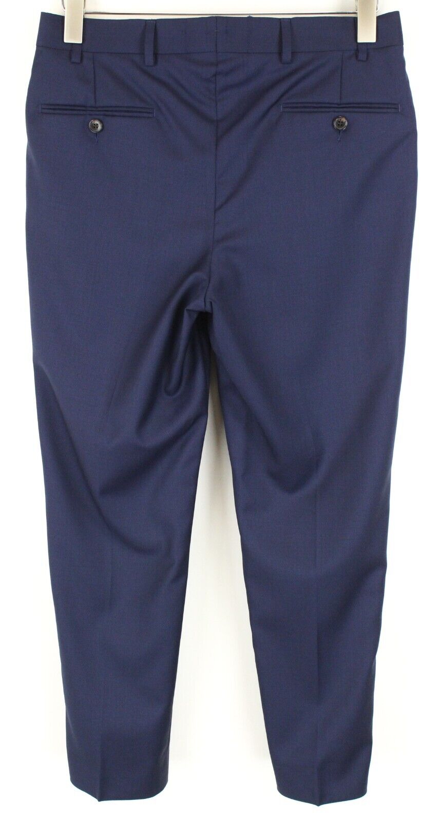 SUITSUPPLY Brescia Men's Trousers UK34S Lined Pleated Blue Wool Classic Formal