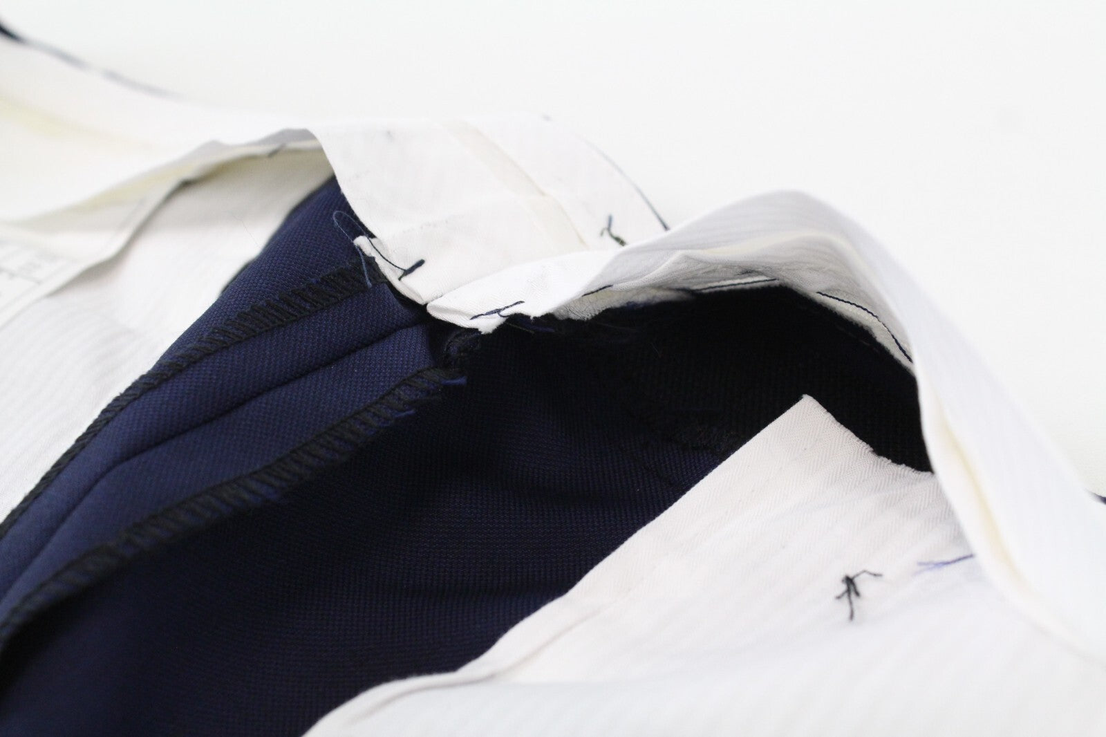 SUITSUPPLY Brescia Men's Trousers UK34S Lined Pleated Blue Wool Classic Formal