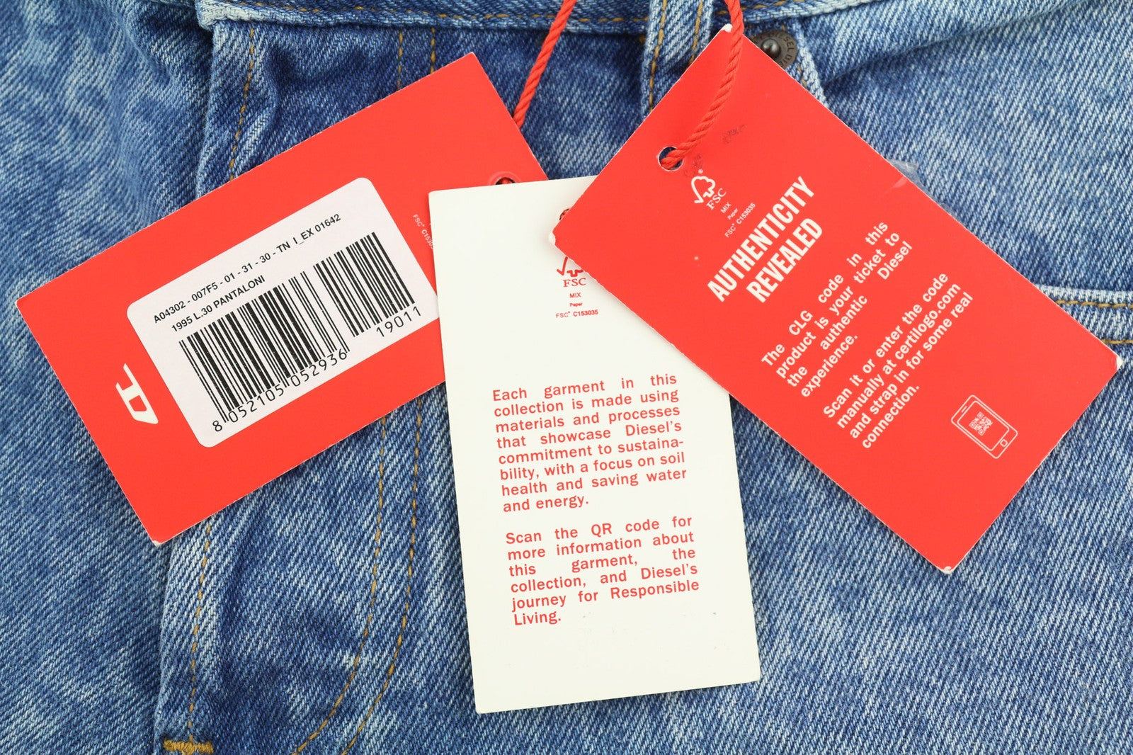 DIESEL 1995 007F5 vyriški džinsai W31 Slim vidutinio juosmens tiesios kojos RRP 250 € 