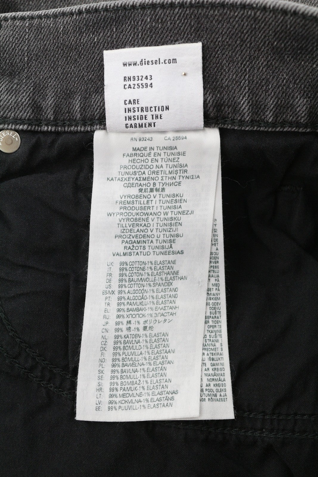 DIESEL 2020 D-Viker 09D49 vyriški džinsai W34/L30 Įprasti tiesūs klešniai Vidutinio juosmens