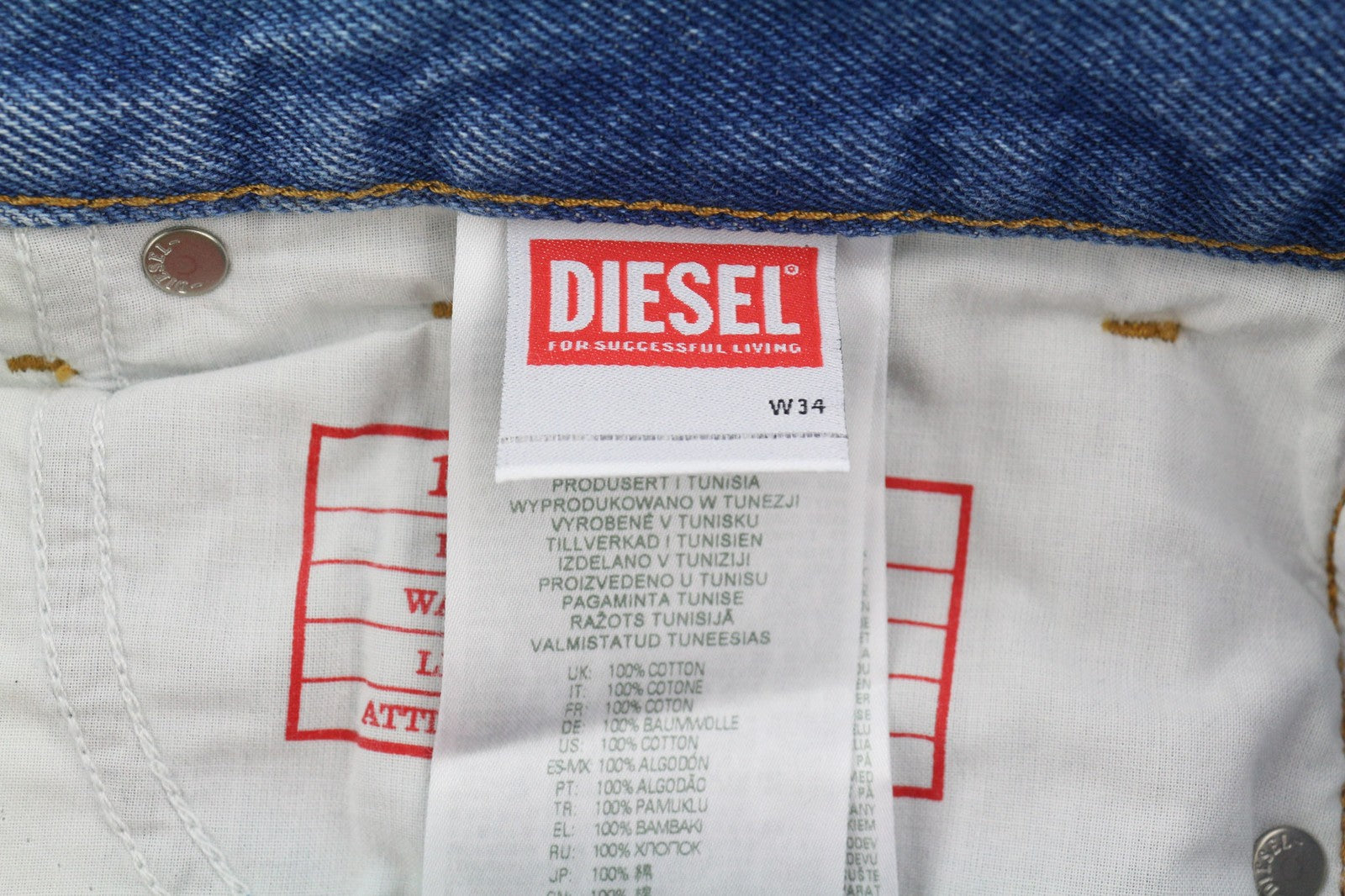 DIESEL 1995 007F5 vyriški džinsai W34 Slim vidutinio juosmens tiesios kojos mėlyni RRP 250 € 