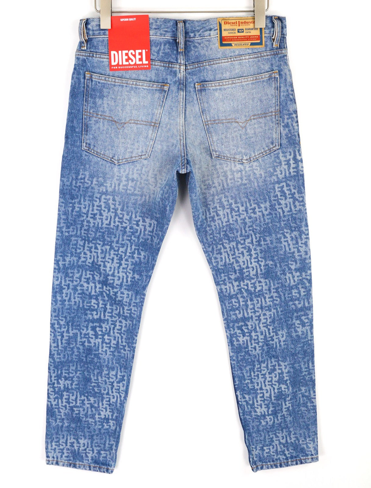 DIESEL 1995 007F5 vyriški džinsai W31 Slim vidutinio juosmens tiesios kojos mėlyni RRP 250 € 