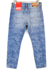 DIESEL 1995 007F5 vyriški džinsai W31 Slim vidutinio juosmens tiesios kojos mėlyni RRP 250 € 