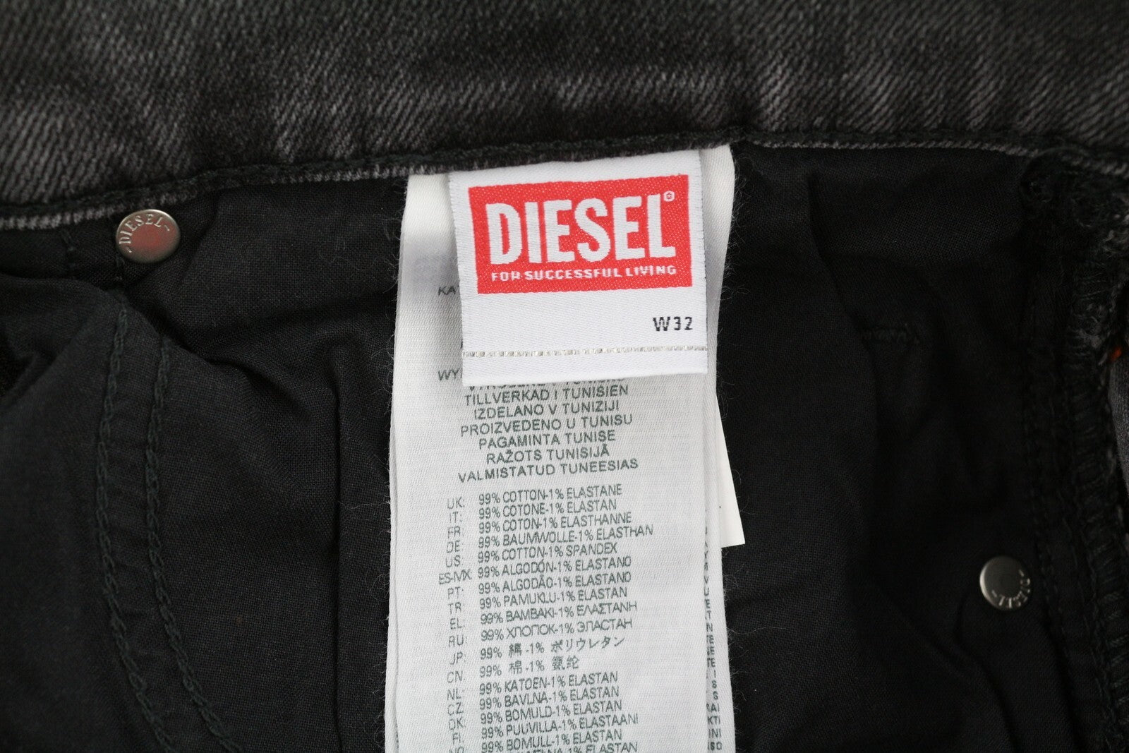 DIESEL 2020 D-Viker 09D49 vyriški džinsai W32/L30 Įprasti tiesūs klešniai Vidutinio juosmens 