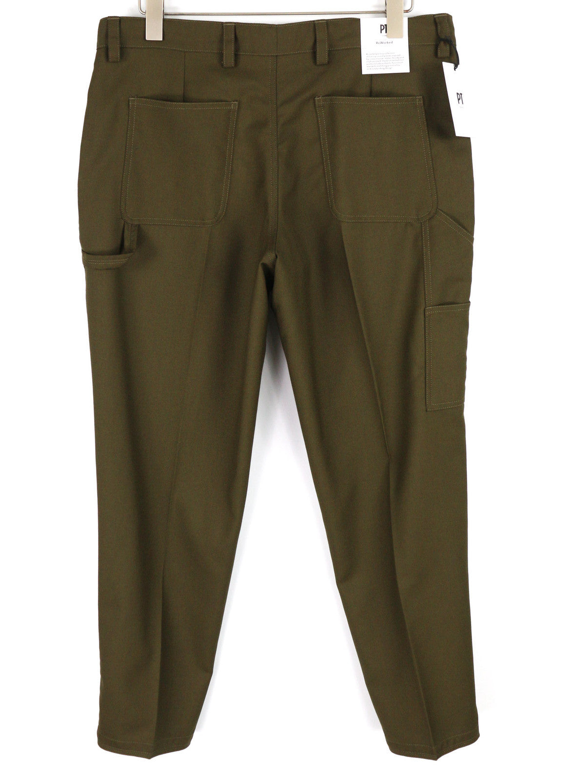 PT TORINO Vyriškos Kelnės Darbininkui W38 Rudos Fliso Vilnos Mišinio Kelnės Siaurėjančios Sagomis 