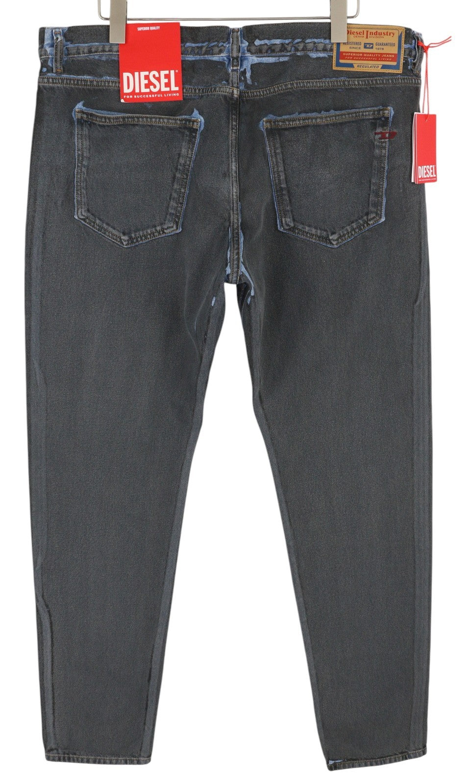 DIESEL 2019 D-Strukt-S3 09I47 vyriški džinsai W40 tamsaus džinso, ploni, vidutinio juosmens, RRP 350 € 