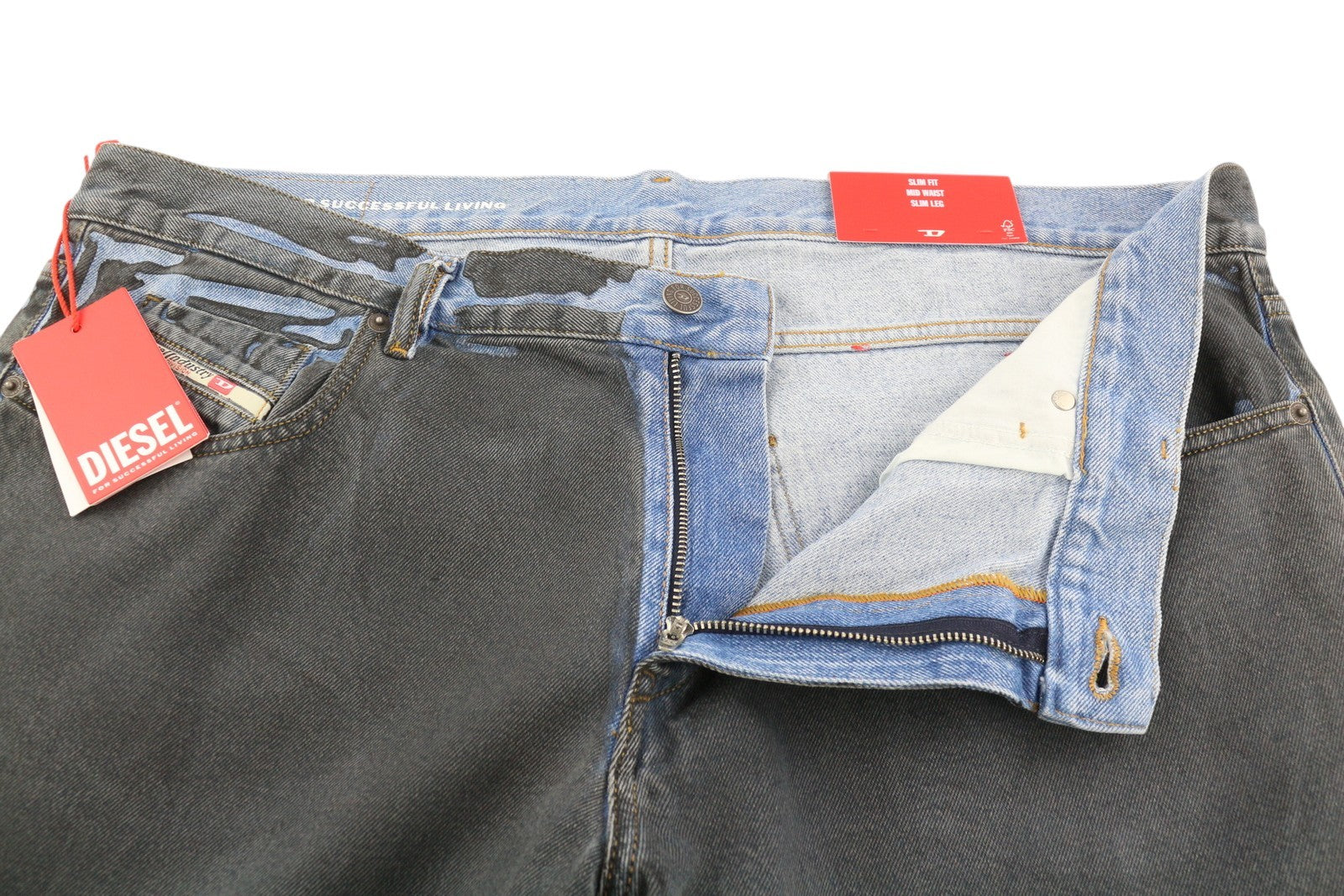 DIESEL 2019 D-Strukt-S3 09I47 vyriški džinsai W40 tamsaus džinso, ploni, vidutinio juosmens, RRP 350 € 