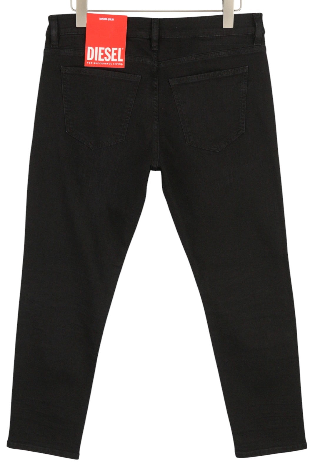 DIESEL 2019 D-Strukt 0TFAS vyriški džinsai W34/L30 tamprūs, ploni, vidutinio juosmens, juodi 