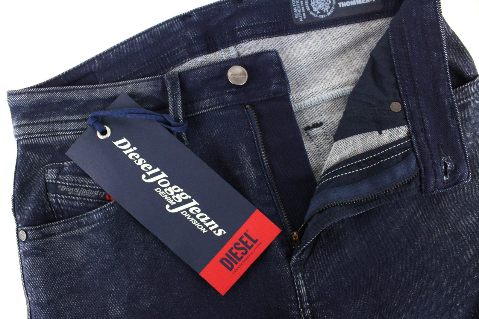 DIESEL Thommer-T 084ZP vyriški džinsai W27 Sweat Jogg Slim Blue Stretch Washed 