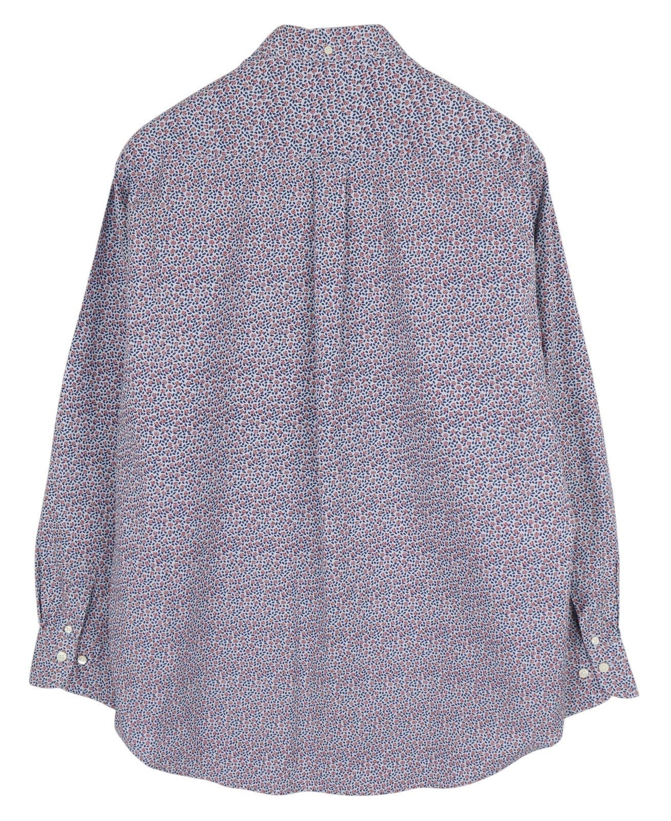 GANT vyriški marškinėliai L dydžio laisvalaikio stiliaus su sagomis atlenkiama apykakle, gėlėto rašto, įprasto kirpimo, ilgomis rankovėmis 