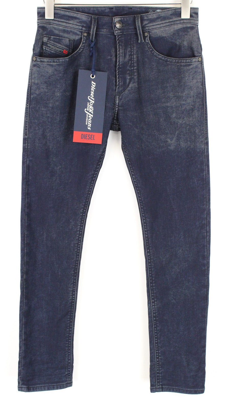 DIESEL Thommer-T 084ZP vyriški džinsai W29 Sweat Jogg Blue Slim Stretch Washed 