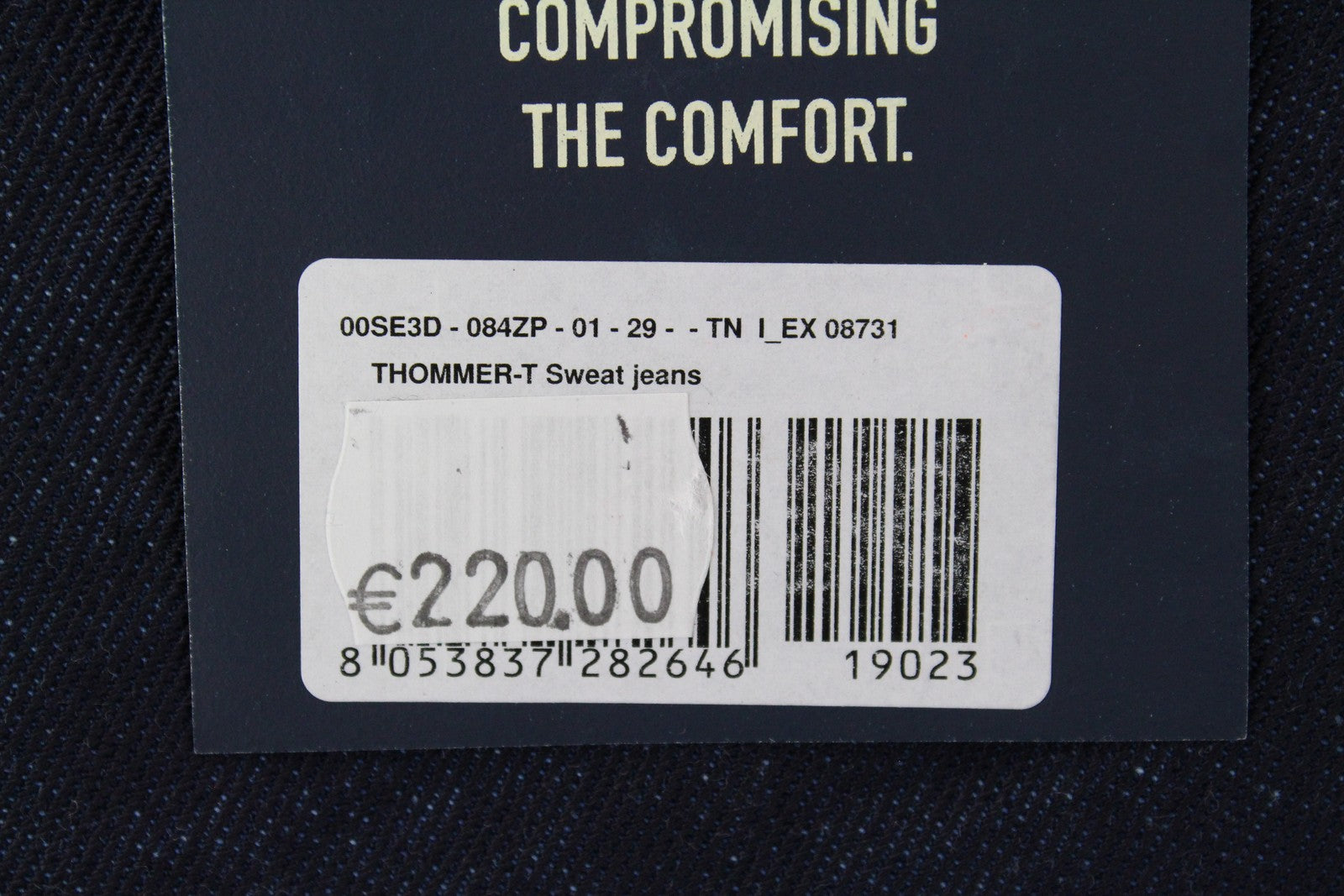 DIESEL Thommer-T 084ZP vyriški džinsai W29 Sweat Jogg Blue Slim Stretch Washed 