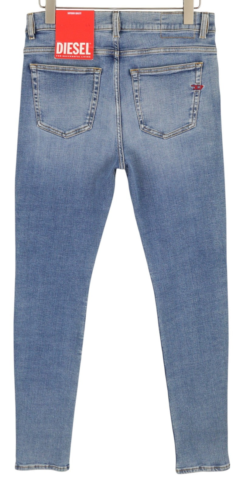 DIESEL 1983 D-AMNY 09C01 vyriški džinsai W32/L32 aukštu juosmeniu, aptempti, mėlyni, RRP195 
