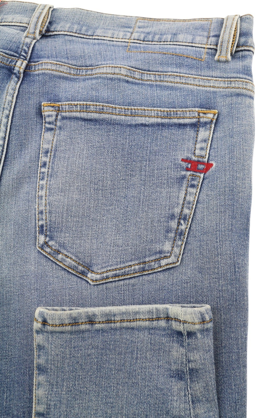 DIESEL 1983 D-AMNY 09C01 vyriški džinsai W32/L32 aukštu juosmeniu, aptempti, mėlyni, RRP195 