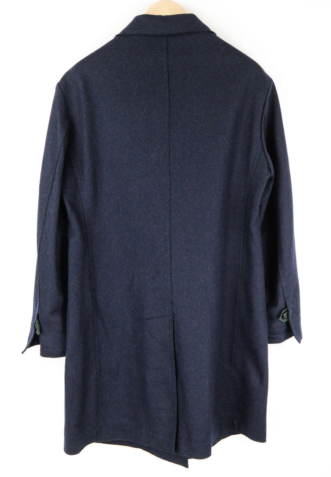 REPLAY vyriškas tamsiai mėlynas paltas, 48 ​​cm, vilnos ir medvilnės mišinio dvieilis paltas su smailia apykakle ir snapeliu, rekomenduojama kaina – 499 € 