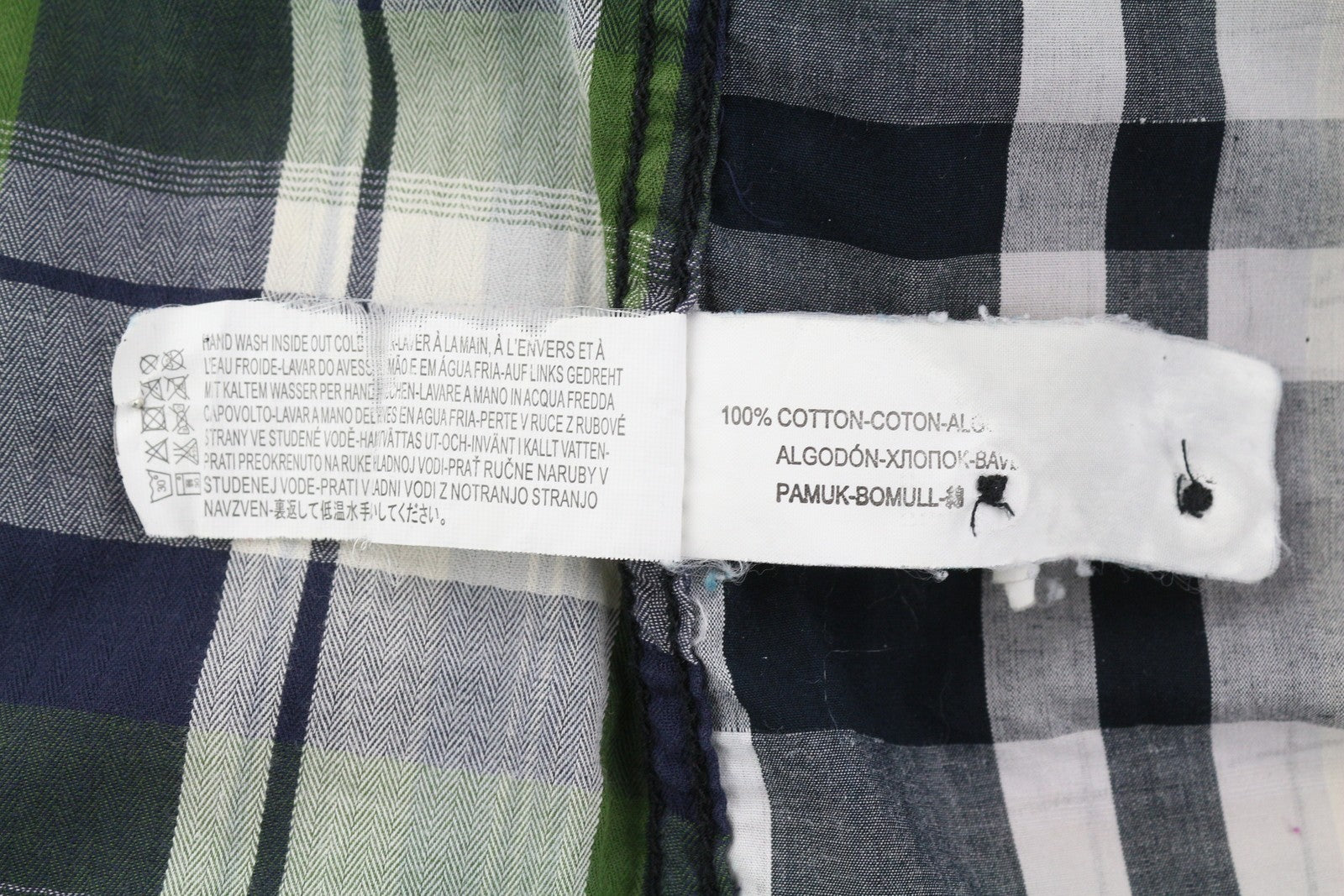 DESIGUAL vyriški marškinėliai M laisvalaikio stiliaus, su sagomis, išplatinta kaklo linija, languotas logotipas, įprasto kirpimo 