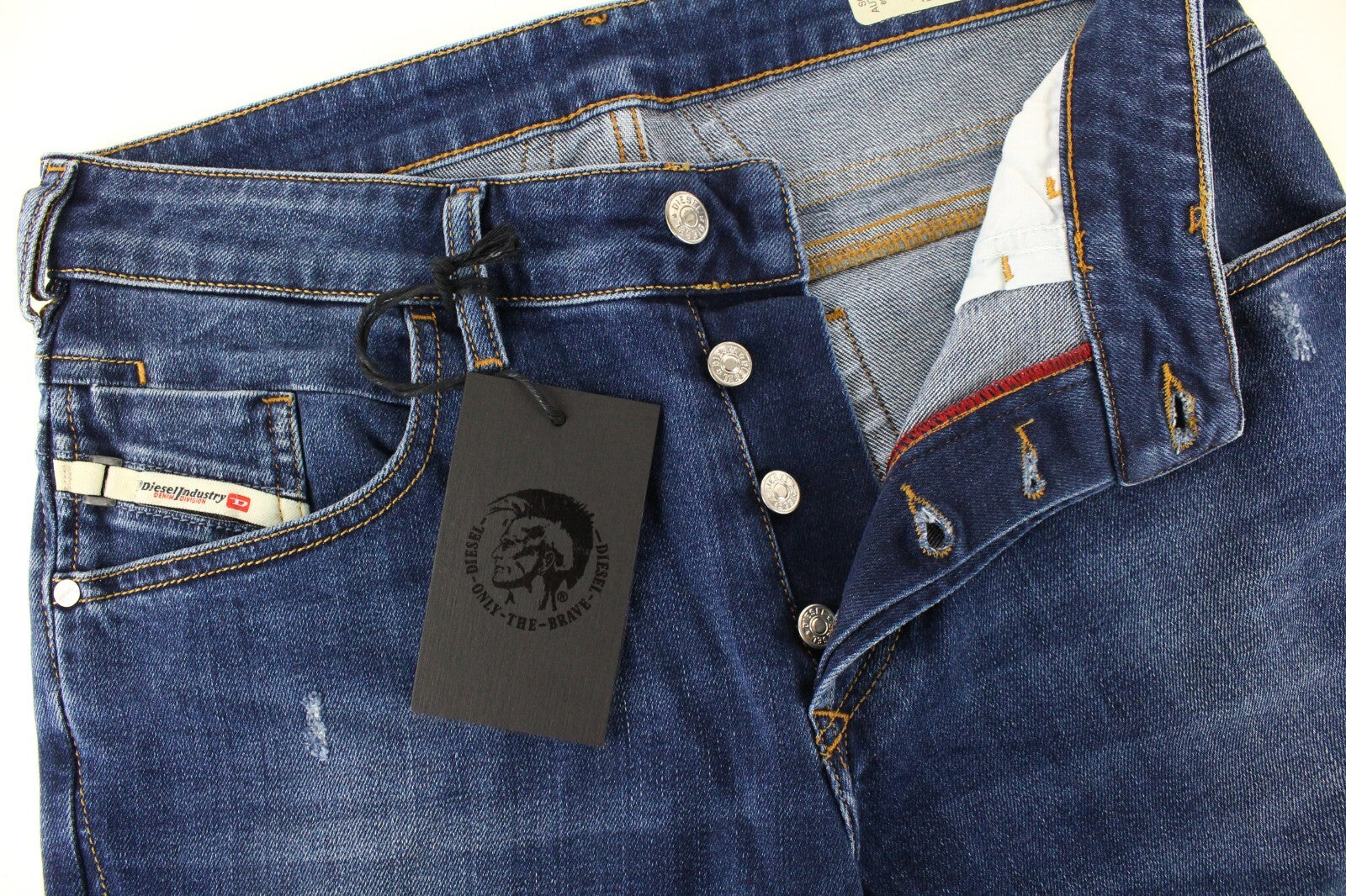 DIESEL D-Bazer 083AZ vyriški džinsai W29/L32 mėlyni, tamprūs, siaurėjantys, skalbti 