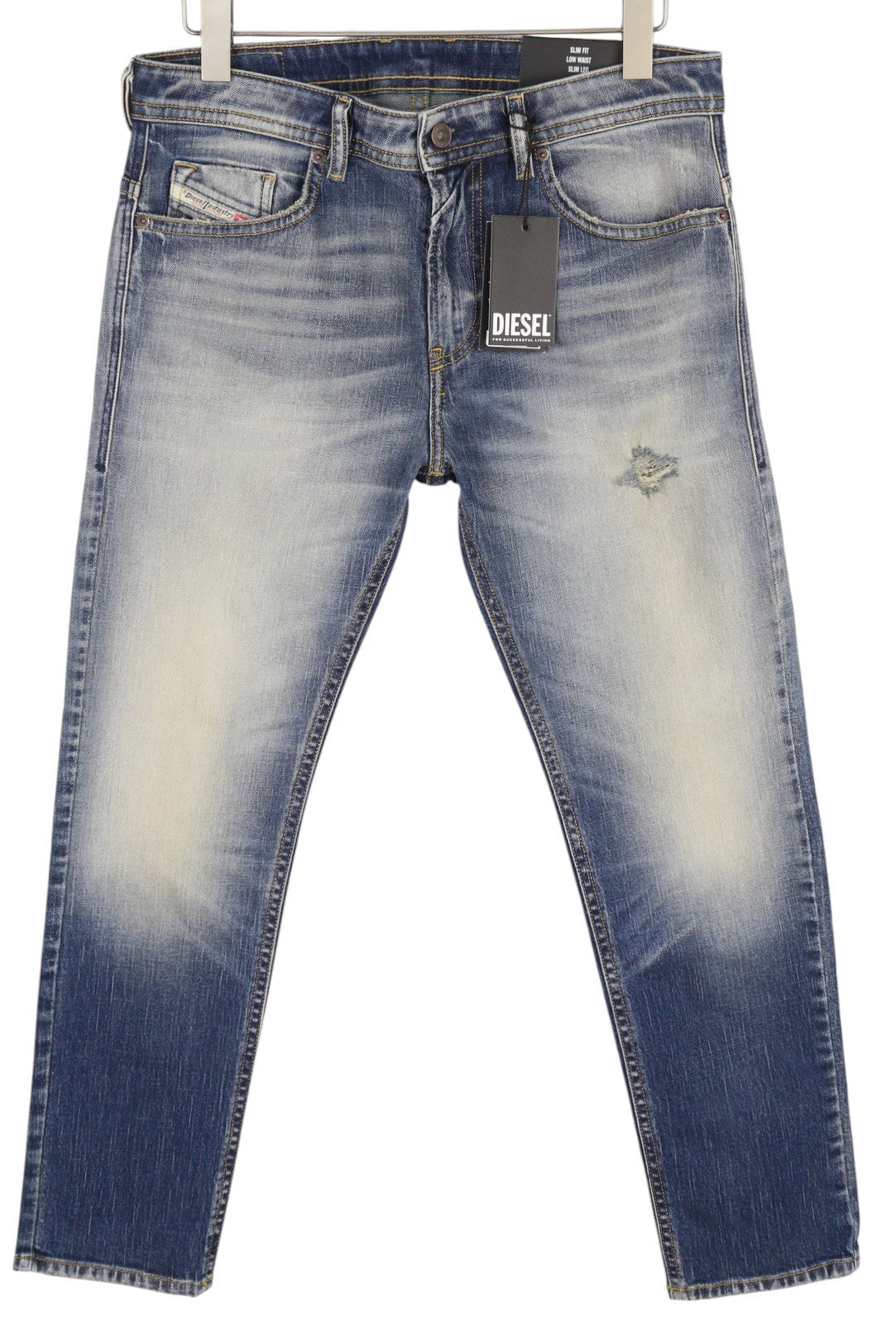DIESEL Thommer-X R80IC vyriški džinsai W33/L30 Slim žemo juosmens, mėlyni, RRP 250 € 