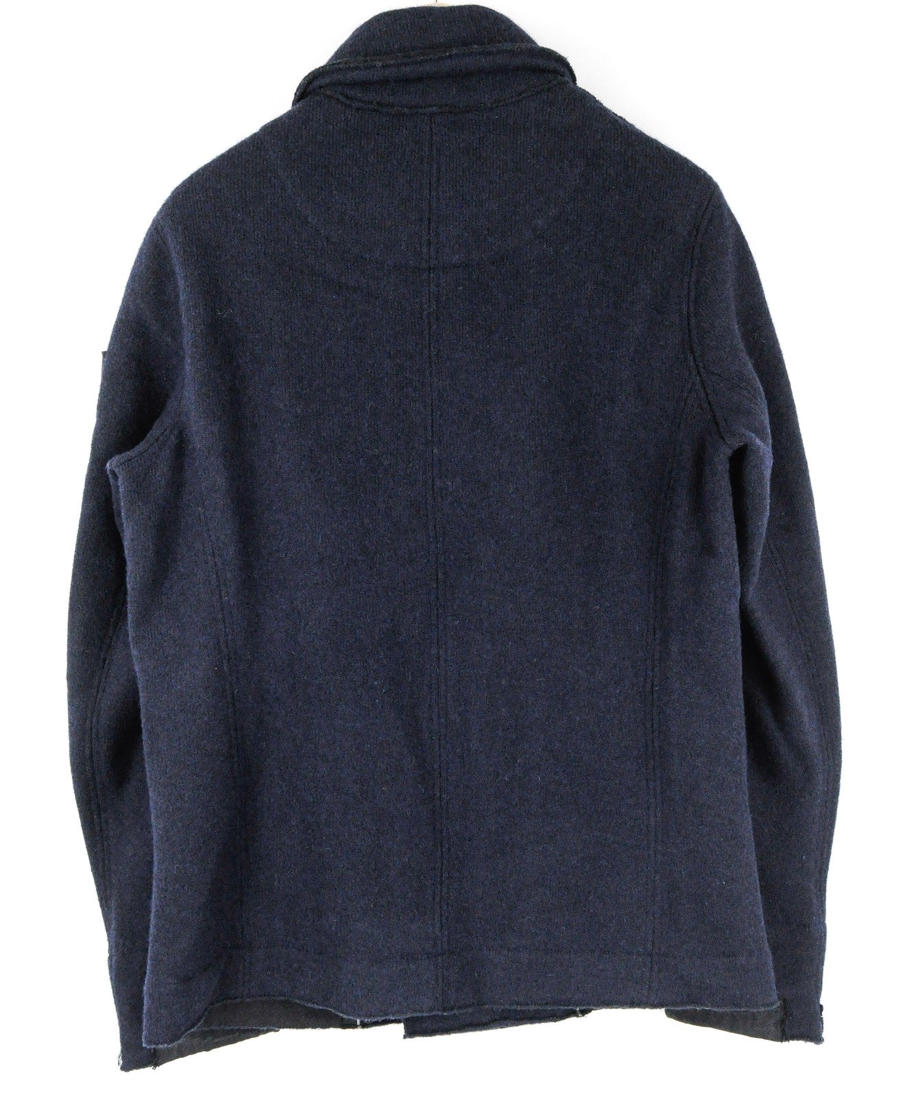 REPLAY Mens Navy Coat L Wool Blend Double-Breasted Lined Smart RRP€329