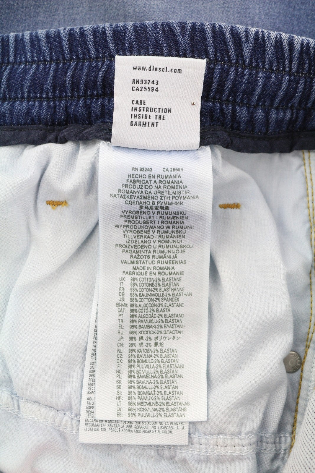 DIESEL 2030 D-Krooley Jogg 068HY vyriški džinsai W40 su raišteliu juosmeniu, mėlyni, RRP295