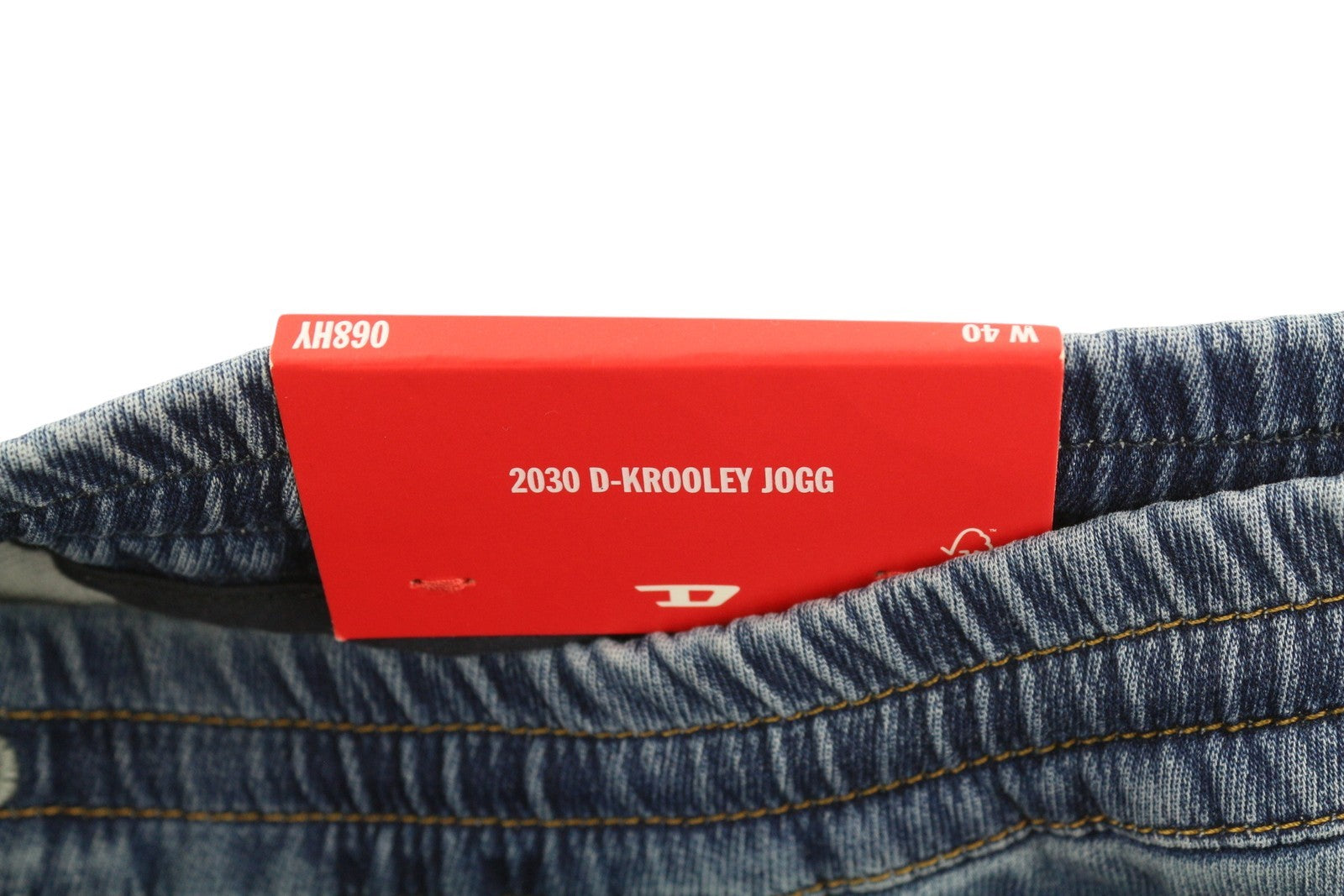 DIESEL 2030 D-Krooley Jogg 068HY vyriški džinsai W40 su raišteliu juosmeniu, mėlyni, RRP295