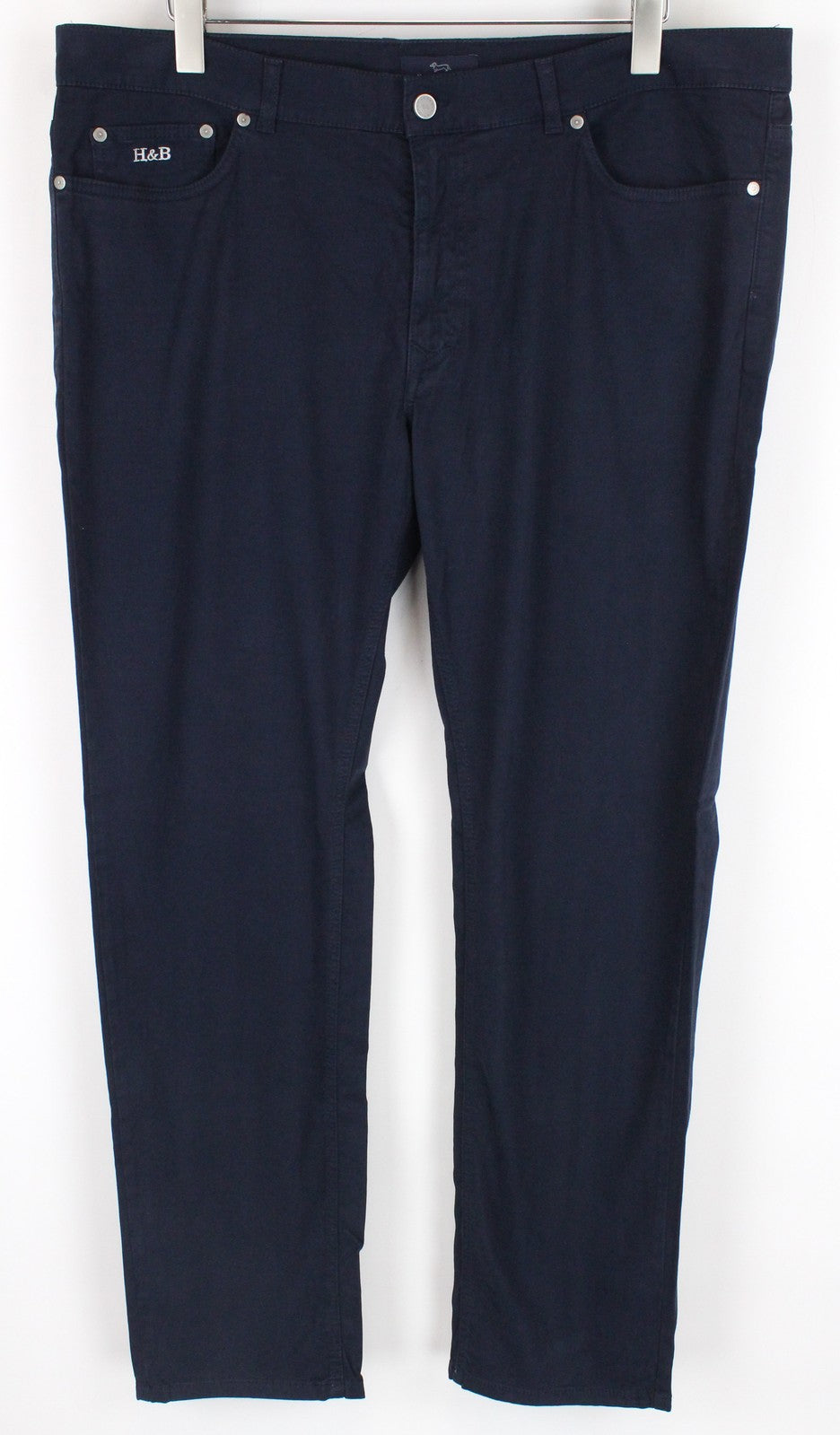 HARMONT & BLAINE Mens Cotton Trousers 56 Dark Blue Stretch 5-Pocket Straight