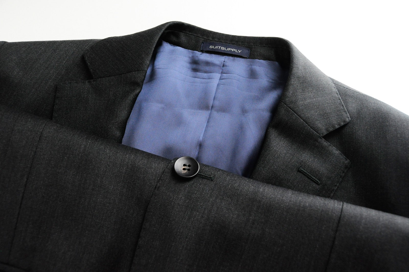 „SUITSUPPLY Napoli“ vyriškas pilkas vilnonis kostiumo švarkas, UK38R, „Super 110“ oficialus švarkas