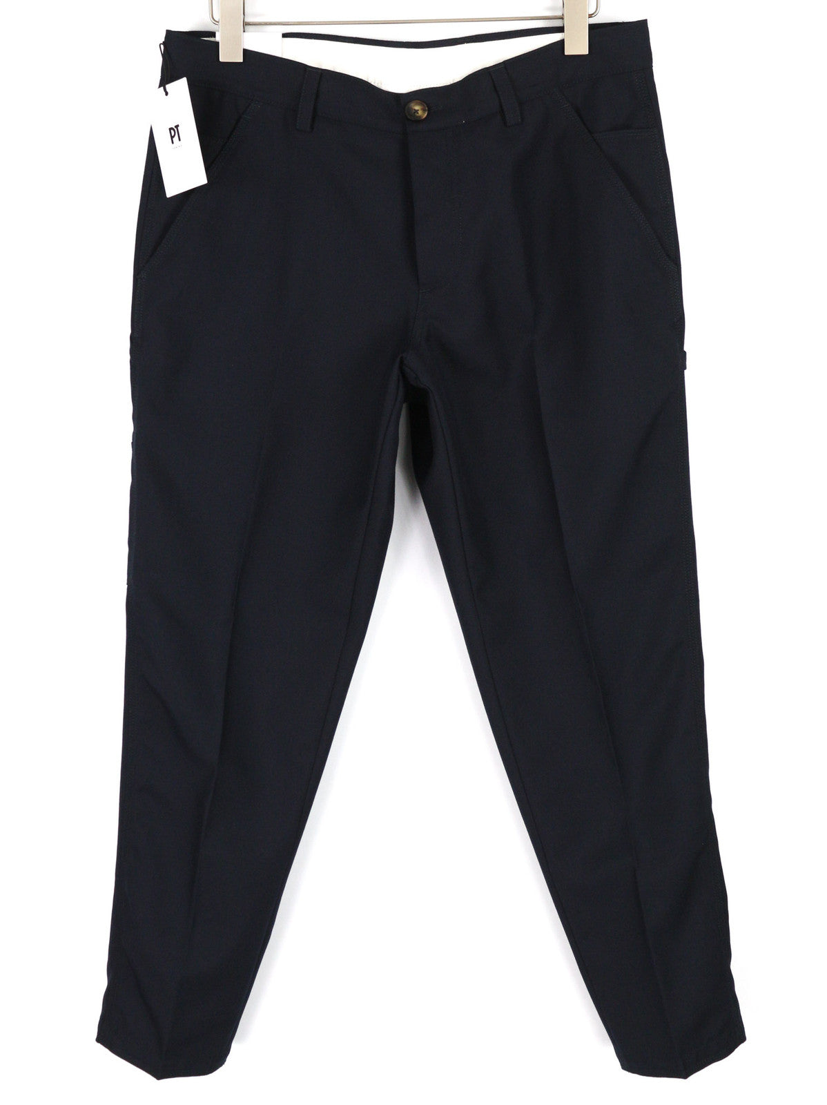 PT TORINO Vyriškos Kelnės Darbininkui W34 Fliso Mišinio Siaurėjančios Figūros su Sagomis 