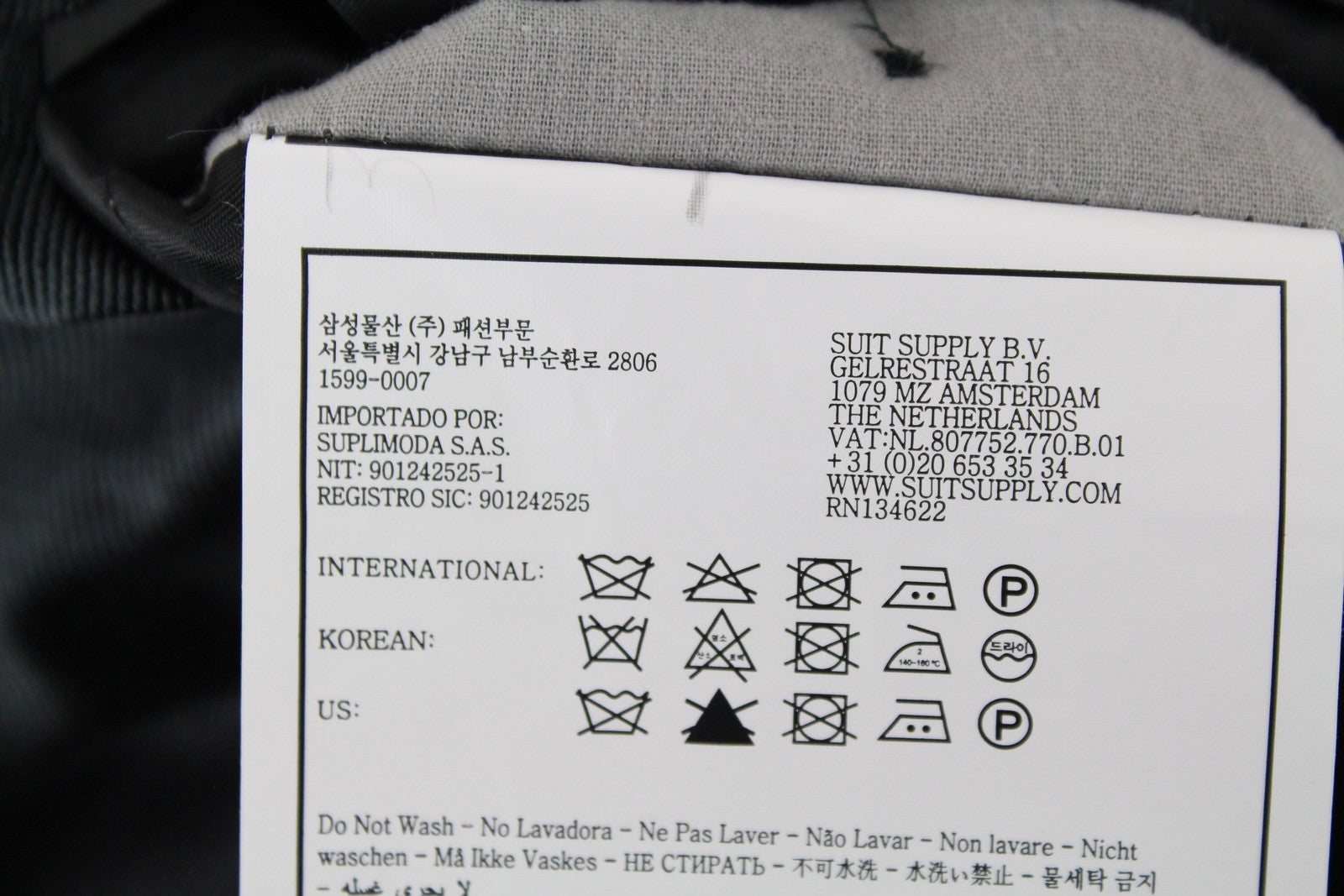 SUITSUPPLY Lazio Tuxedo Blazer Men UK34R Navy Super 120's Wool Slim Formal