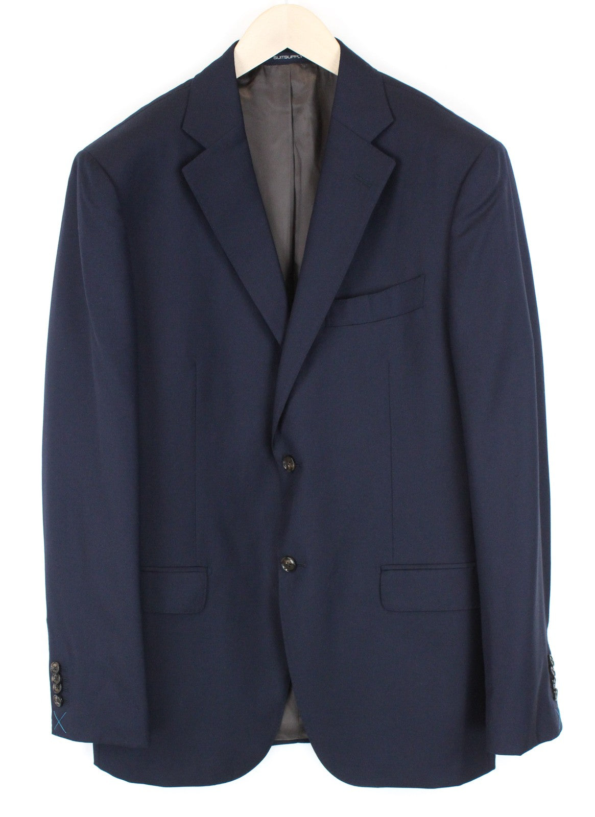 SUITSUPPLY Napoli Men's Blazer UK42L Navy Pure Wool Lined Classic Single-Breast