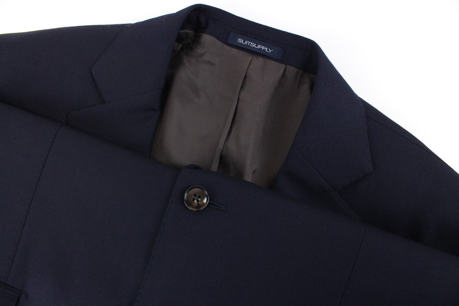 SUITSUPPLY Napoli Men's Blazer UK42L Navy Pure Wool Lined Classic Single-Breast