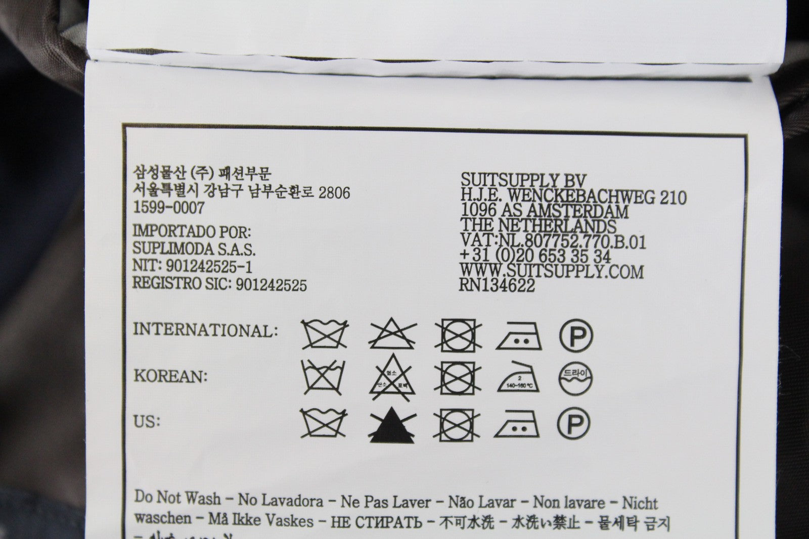 SUITSUPPLY Napoli Men's Blazer UK42L Navy Pure Wool Lined Classic Single-Breast