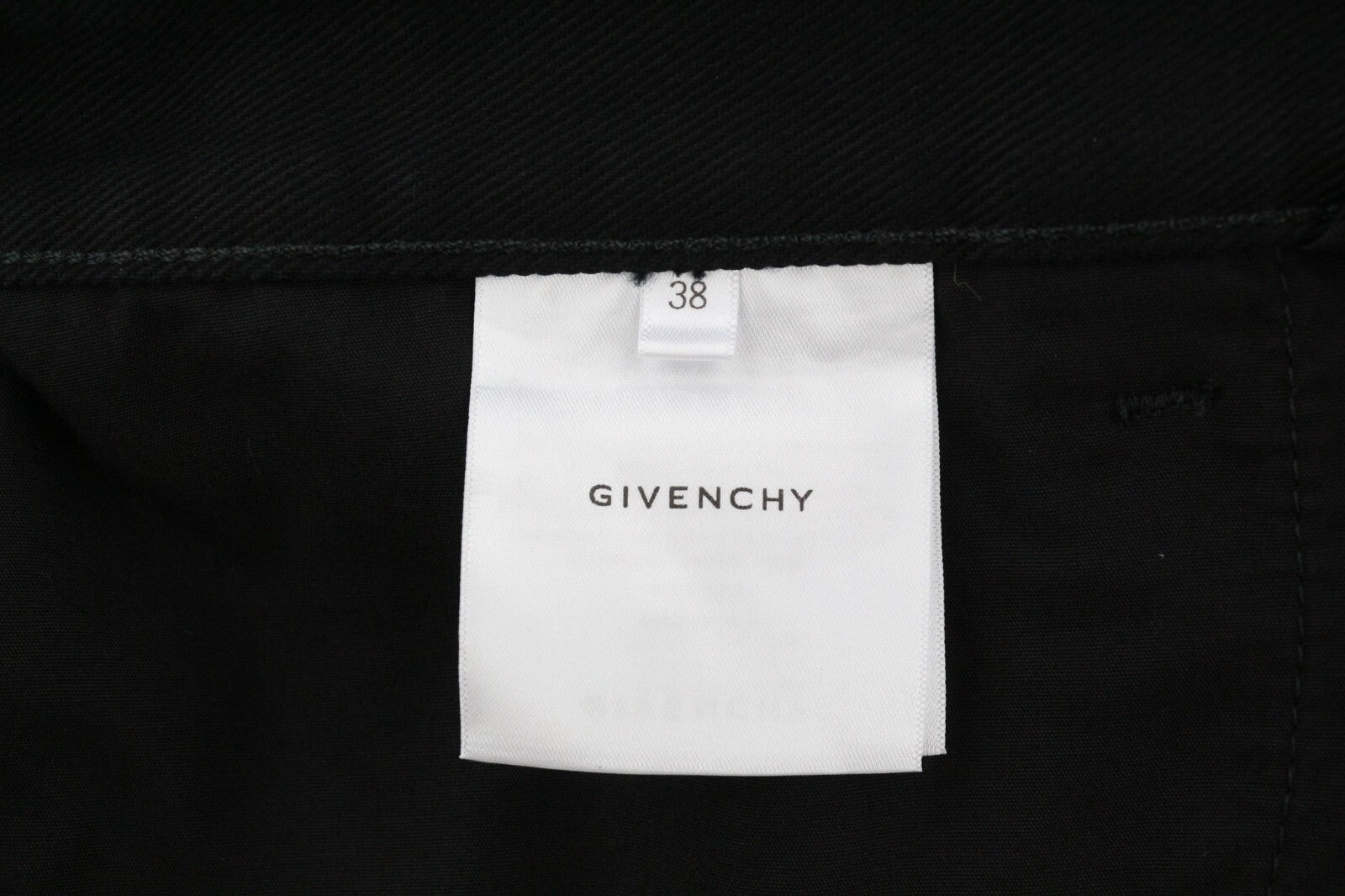 GIVENCHY X Tiffany vyriški džinsai W38 siaurėjantys, tamsiai juodi, su užtrauktuku užsegamomis kišenėmis. 