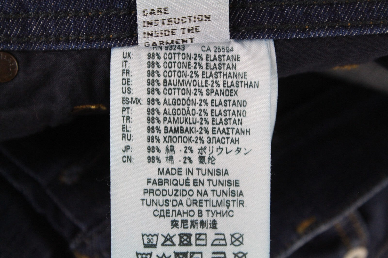 DIESEL Tepphar R7NA8 vyriški džinsai W28/L32 Slim Fit, tamprūs, mėlynos medvilnės* 