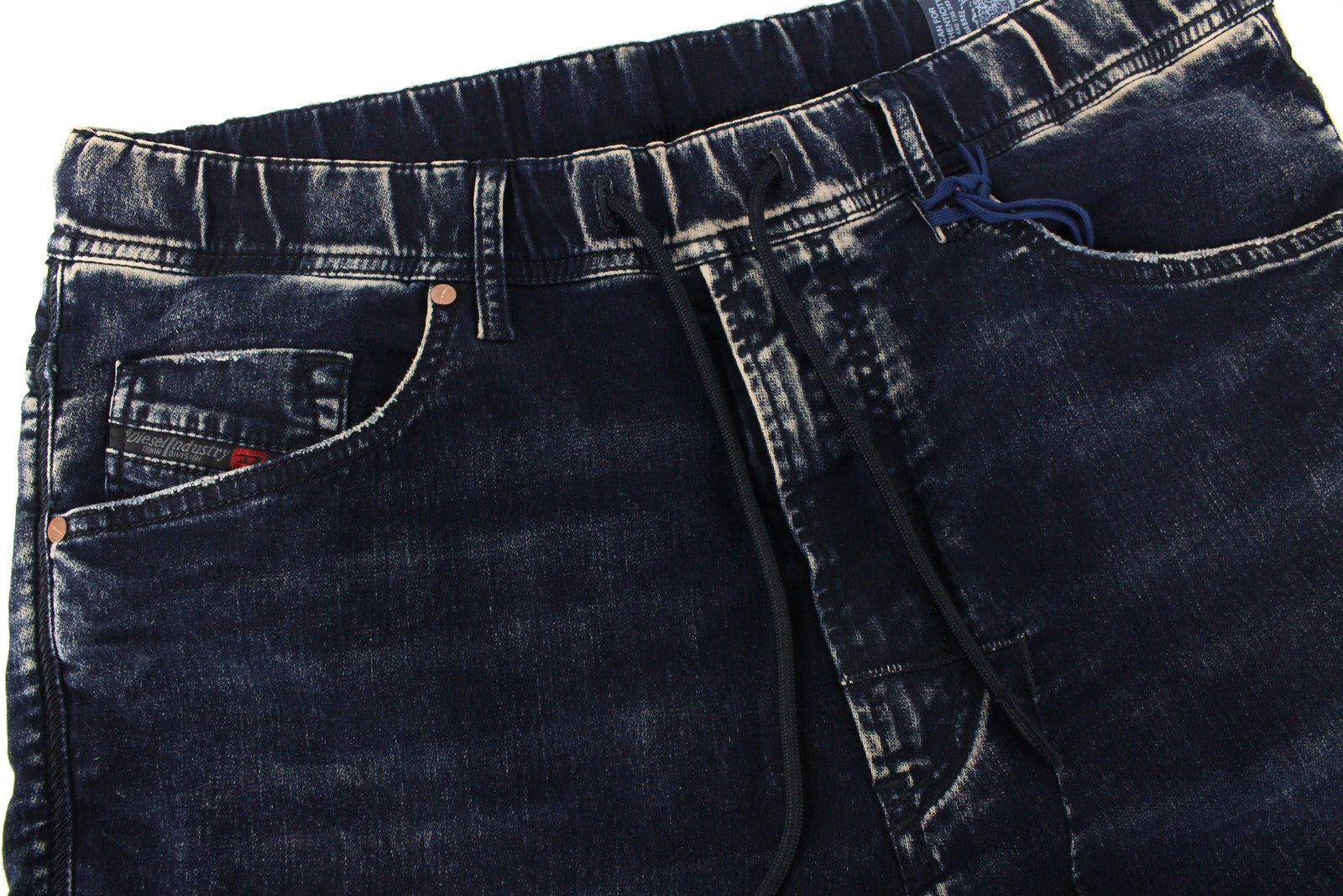 DIESEL Narrot-NE 084XM vyriški džinsai W32 Jogg Sweat Slim Fit tamprūs plėšyti mėlyni 