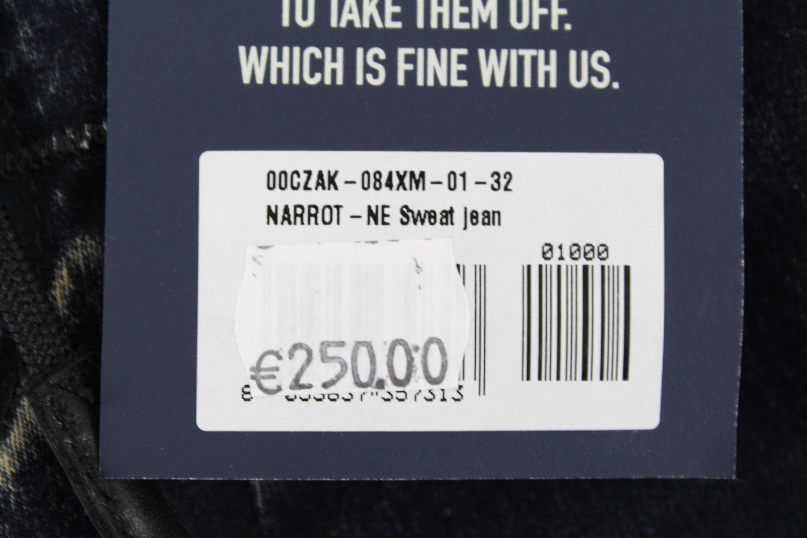 DIESEL Narrot-NE 084XM vyriški džinsai W32 Jogg Sweat Slim Fit tamprūs plėšyti mėlyni 