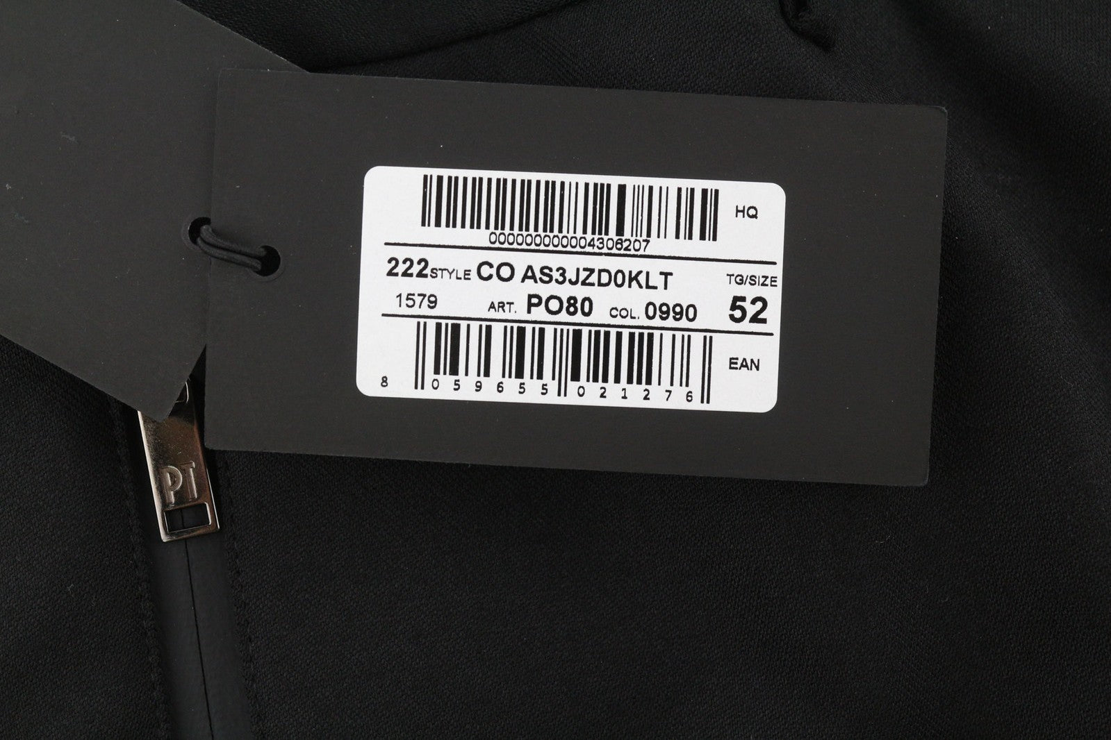 PT TORINO Lamda vyriškos kelnės 52 W35 juodos fliso ir vilnos mišinio krovininės su užtraukiamais skyriais 