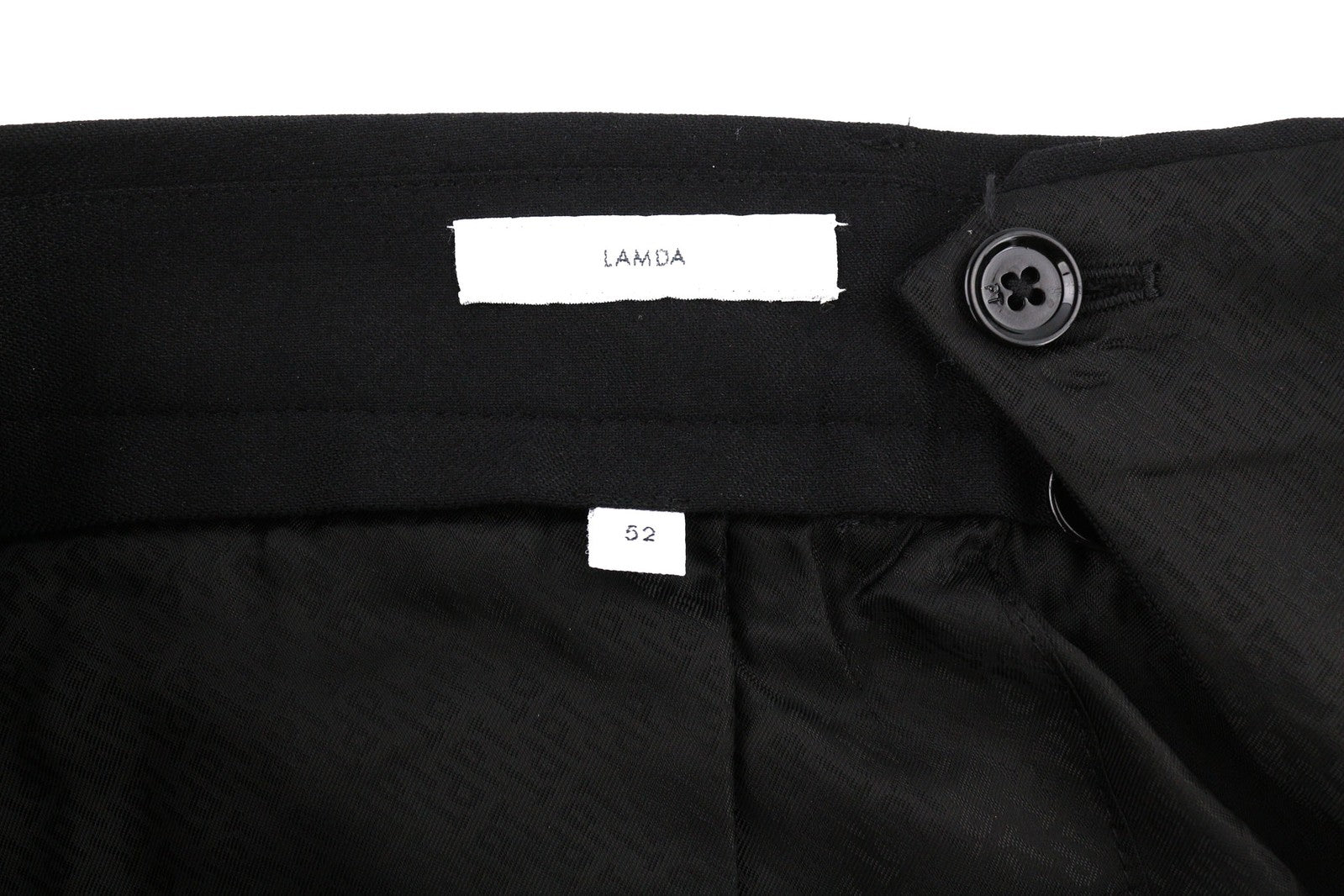PT TORINO Lamda vyriškos kelnės 52 W35 juodos fliso ir vilnos mišinio krovininės su užtraukiamais skyriais 