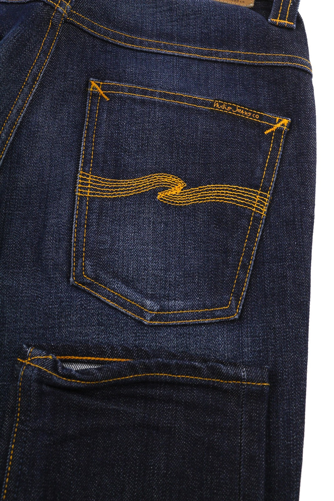 NUDIE Thin Finn Men Jeans W28/L32 Bossa Ozzy Organic Logo Washed Dar Blue Denim