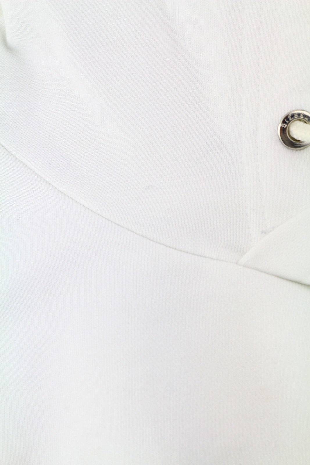 DIESEL D-Ilse-Tr moteriška suknelė M balta džemperis su gobtuvu ilgomis rankovėmis ir kengūros kišene. 