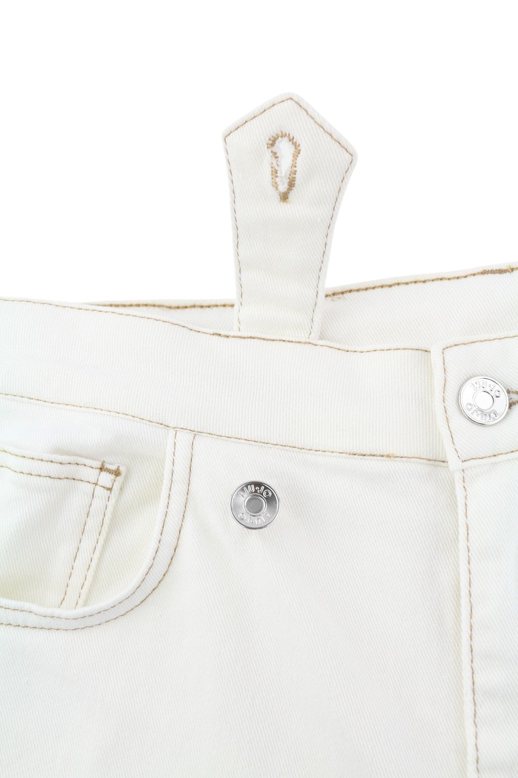 LIU JO Straight Frog Women Jeans W28 Denim White Ankle Length Zip Fly 5-Pockets