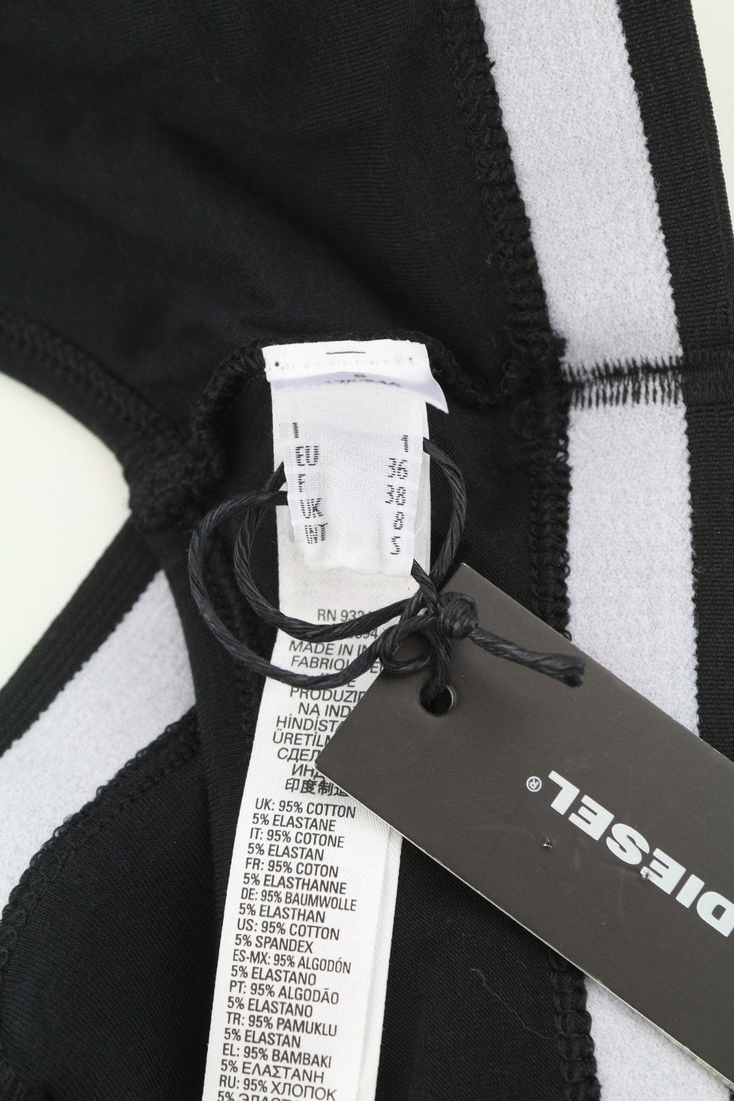 DIESEL Ufsb-Miley Top Women Sports Bra S Black Stretch Comfort Sleeveless Logo