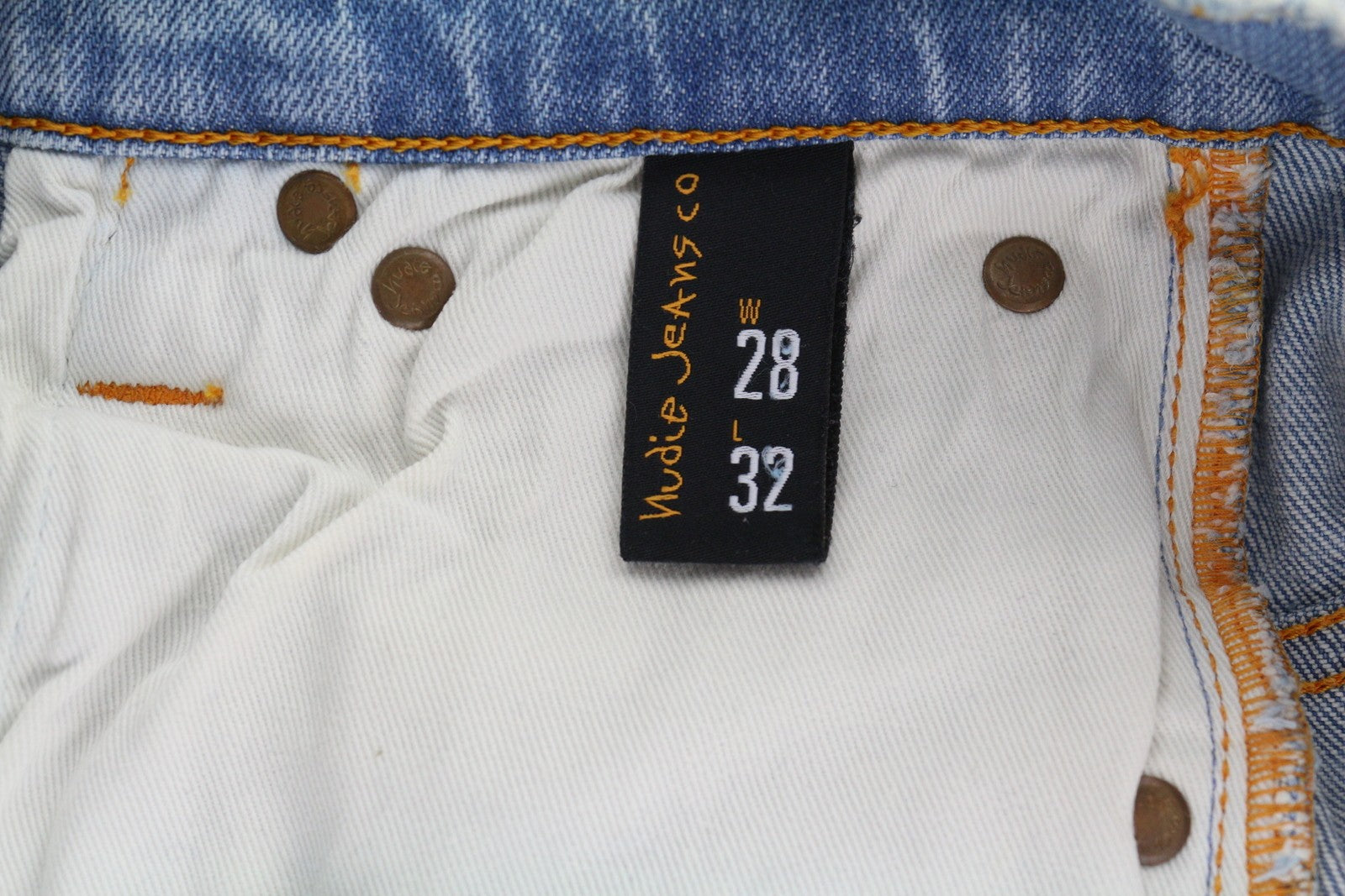 NUDIE JEANS Thin Finn Men Jeans W28/L32 Bossa Ozzy Slim Fit Washed Denim Blue