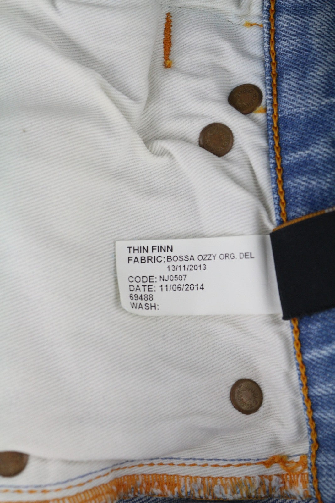 NUDIE JEANS Thin Finn Men Jeans W28/L32 Bossa Ozzy Slim Fit Washed Denim Blue